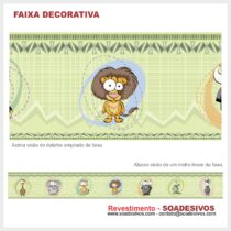 adesivo-border-faixa-para-quarto-de-bebe-animais-safari-dfa-0040 - 14cm