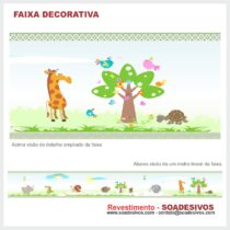 adesivo-border-faixa-para-quarto-de-bebe-animais-safari-dfa-0054a- 14cm