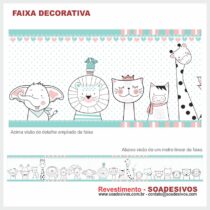 adesivo-border-faixa-para-quarto-de-bebe-animais-safari-dfa-0057 - 14cm