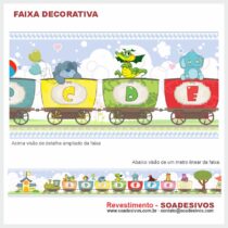 adesivo-border-faixa-para-quarto-de-bebe-animais-safari-dfa-0058A -14cm