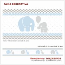 adesivo-border-faixa-para-quarto-de-bebe-animais-safari-dfa-0062 - 14cm