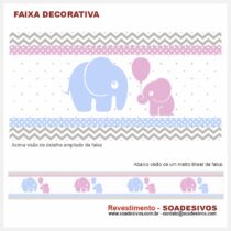 adesivo-border-faixa-para-quarto-de-bebe-animais-safari-dfa-0063 - 14cm