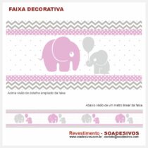 adesivo-border-faixa-para-quarto-de-bebe-animais-safari-dfa-0064 - 14cm