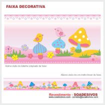 adesivo-border-faixa-para-quarto-de-bebe-animais-safari-dfa-0109 - pássaros 14 cm