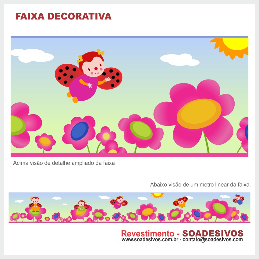Faixa Infantil – Flores & Borboletas