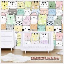 adesivos-papel-de-parede-infantil - dri-0055-f-gatos