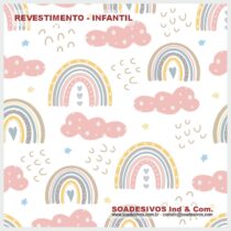 adesivos-papel-de-parede-infantil - dri-0182-nuvens-arco-iris-estrelas