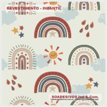 adesivos-papel-de-parede-infantil - dri-0186-nuvens-arco-iris-estrelas