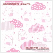 adesivos-papel-de-parede-infantil - dri-0218-nuvens-gatos