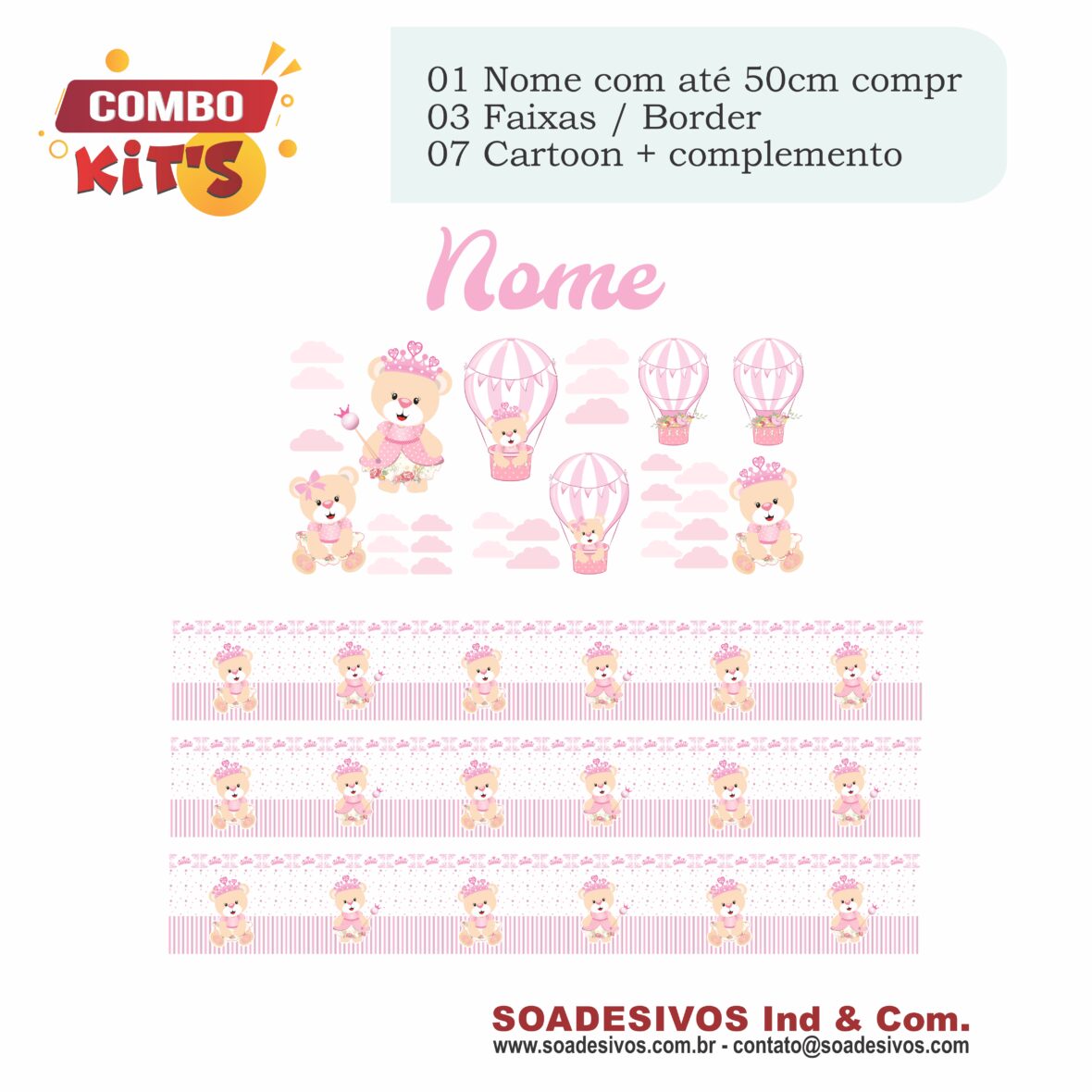 Combo – Ursinha Princesa