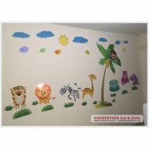 adesivo-infantil-rkt-047-kit-safari-girafa-leão-elefante-tigre-hipopótamo-rinoceronte-zebra-macaco-faa