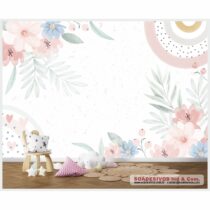 papel de parede adesivo painel floral - ppap-0006-f